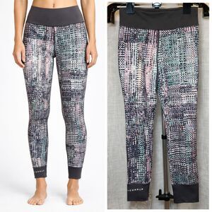 Jessica Simpson 'The Warm Up' Checker Art Athletic legging pants women's medium
